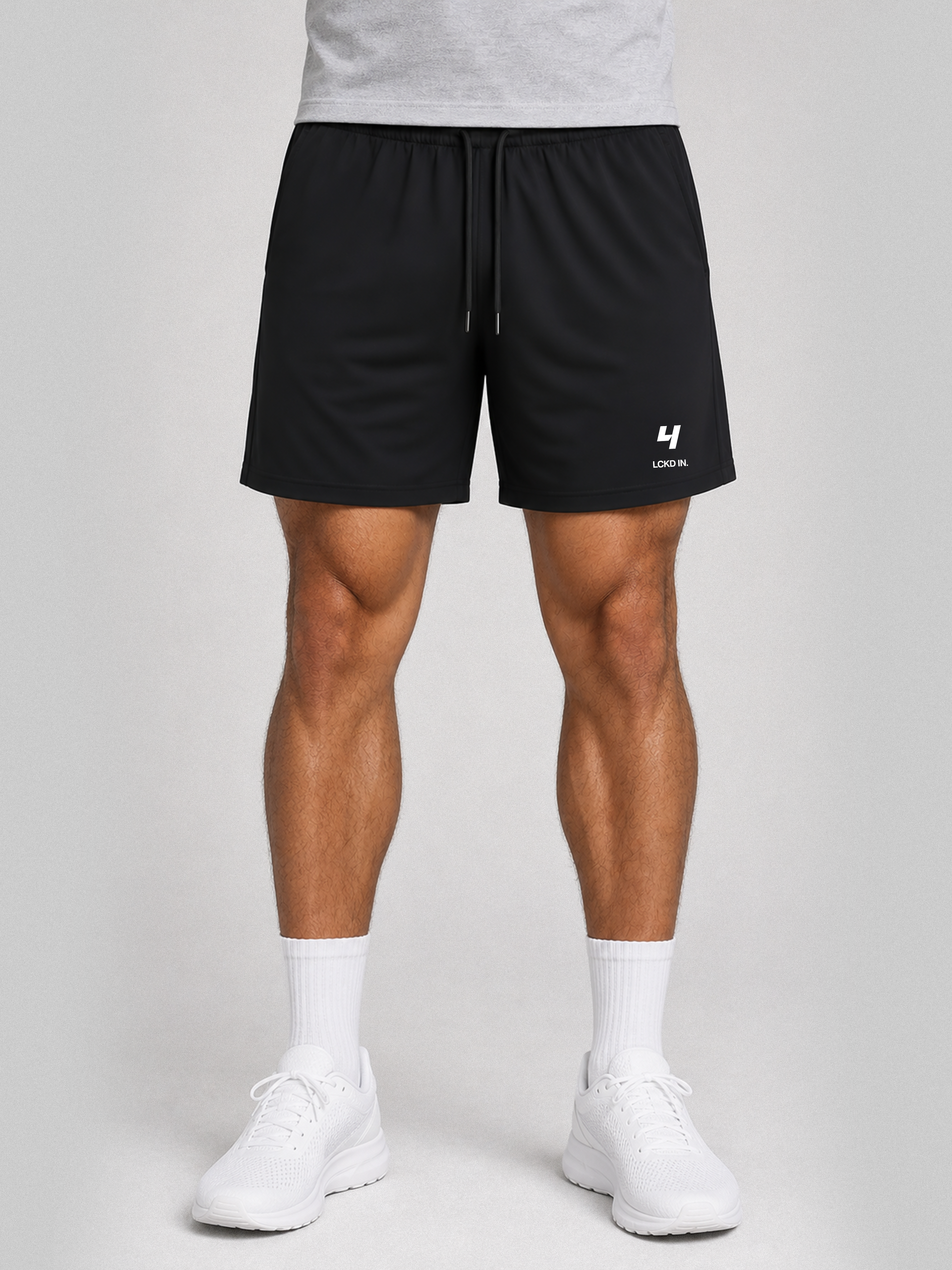 HCX feature detail: LCKD IN Drawstring Shorts - Black model